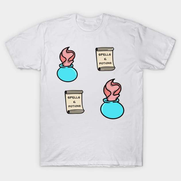 Spells and Potions T-Shirt by SugarSaltSpice